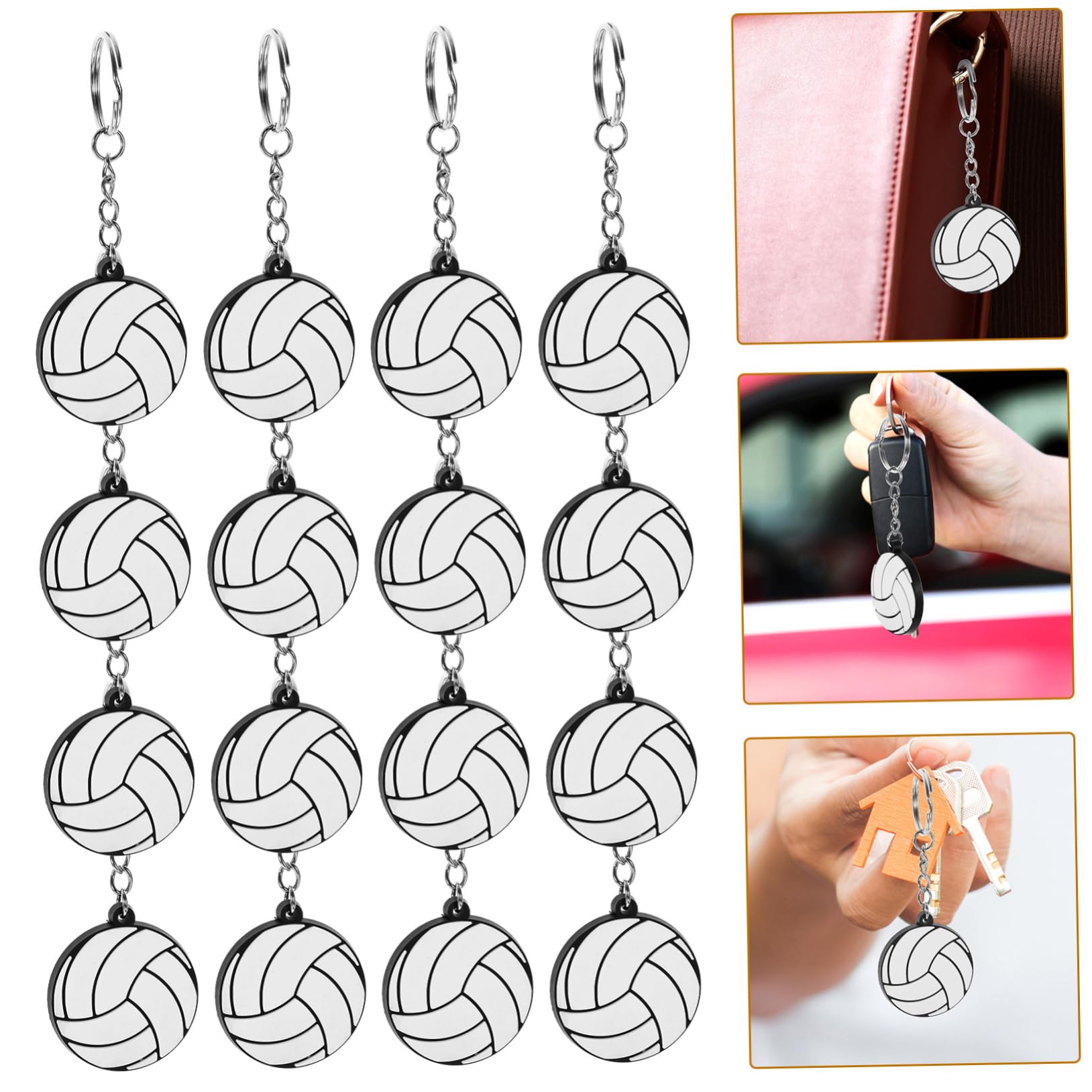 GAROZATION 40 Pcs Metal Volleyball Spike Trainer Balls with PVC Key Rings - Volleyball Training Equipment for Players & Coaches - Perfect for Practice, Gifts & Team Sports Accessories
