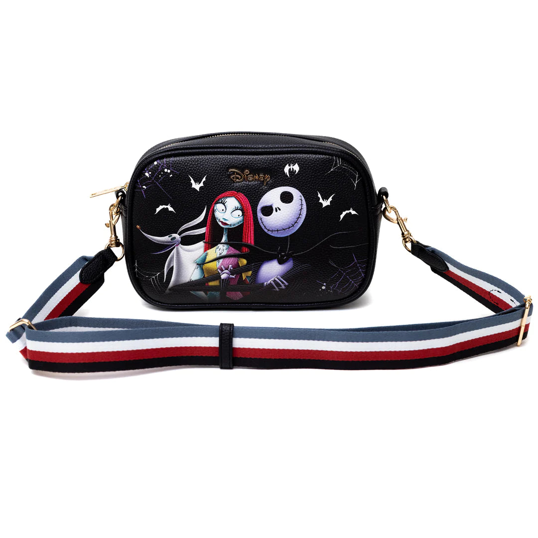 WondaPOP Nightmare Before Christmas Camera Crossbody Purse - Gothic Themed Handbag for Women | Perfect for Halloween, Cosplay & Disney Fans