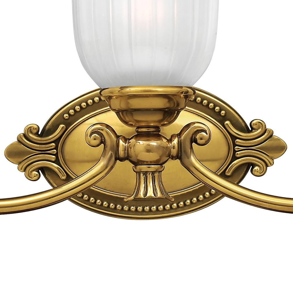 Hinkley Francoise Collection Traditional 3-Light Bathroom Vanity Light Fixture in Burnished Brass - Perfect for Classic Bathroom Decor and Vanity Lighting