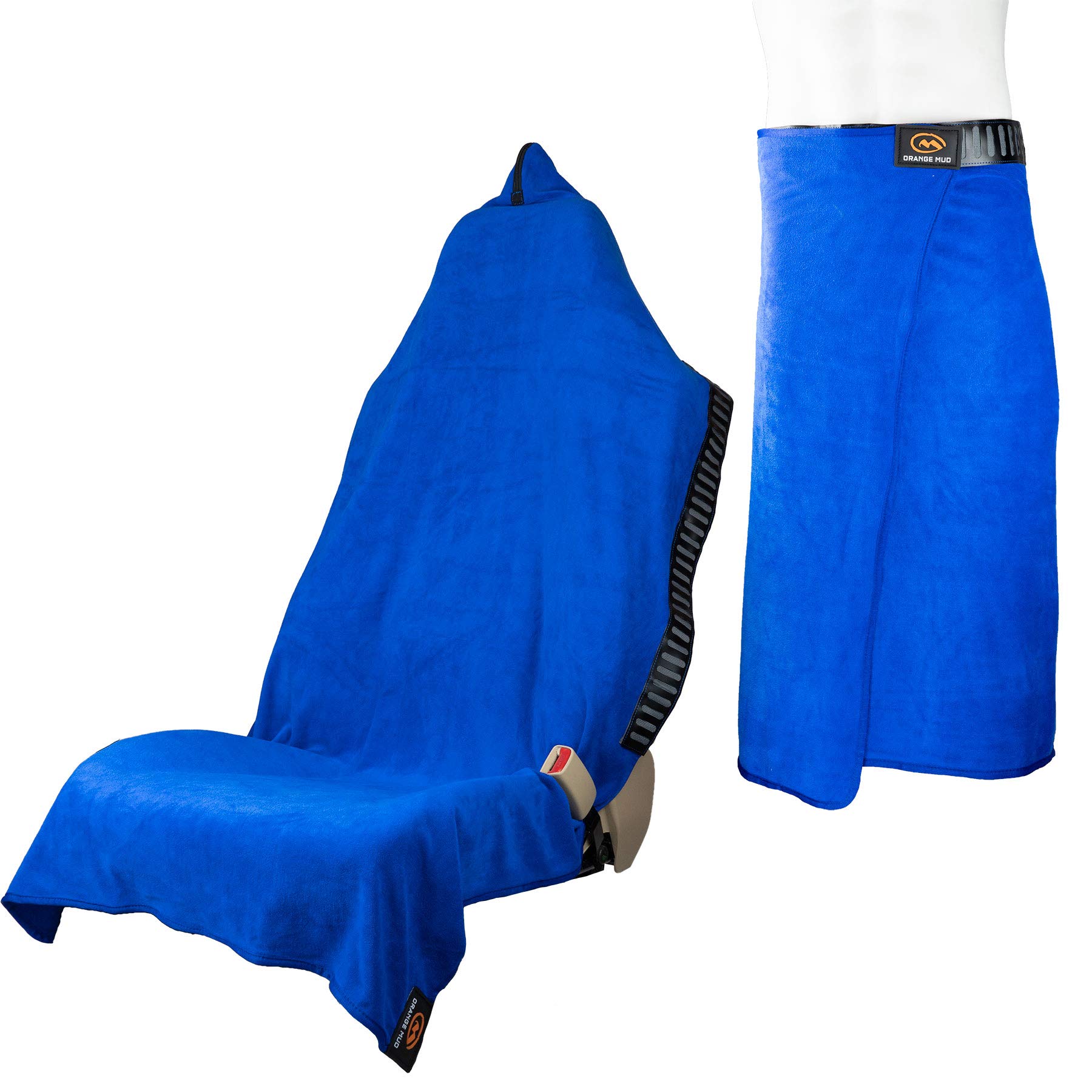 Orange Mud Transition & Seat Wrap V2.0 - Waterproof Automotive Seat Cover, Quick-Dry Changing Kilt & Multipurpose Towel for Cycling, Camping & Outdoor Activities (Royal Blue)
