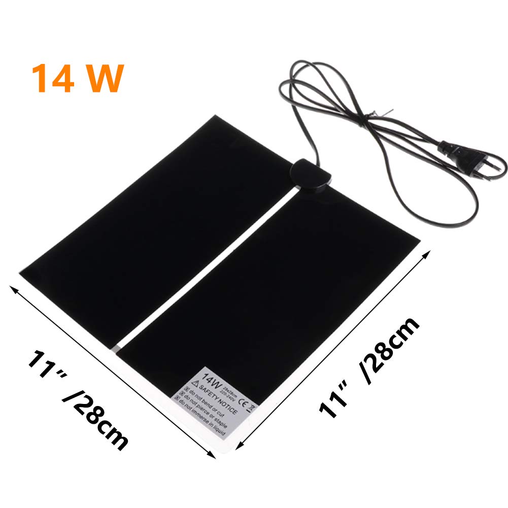 2 Pack Reptile Under Tank Heating Pad - Adjustable Temperature Control, Waterproof Terrarium Heat Mat for Gecko, Snake, Lizard, Turtle, Tortoise, Spider & Frog (11x11 Inch) - Ideal for Tropical & Desert Habitat Enclosures