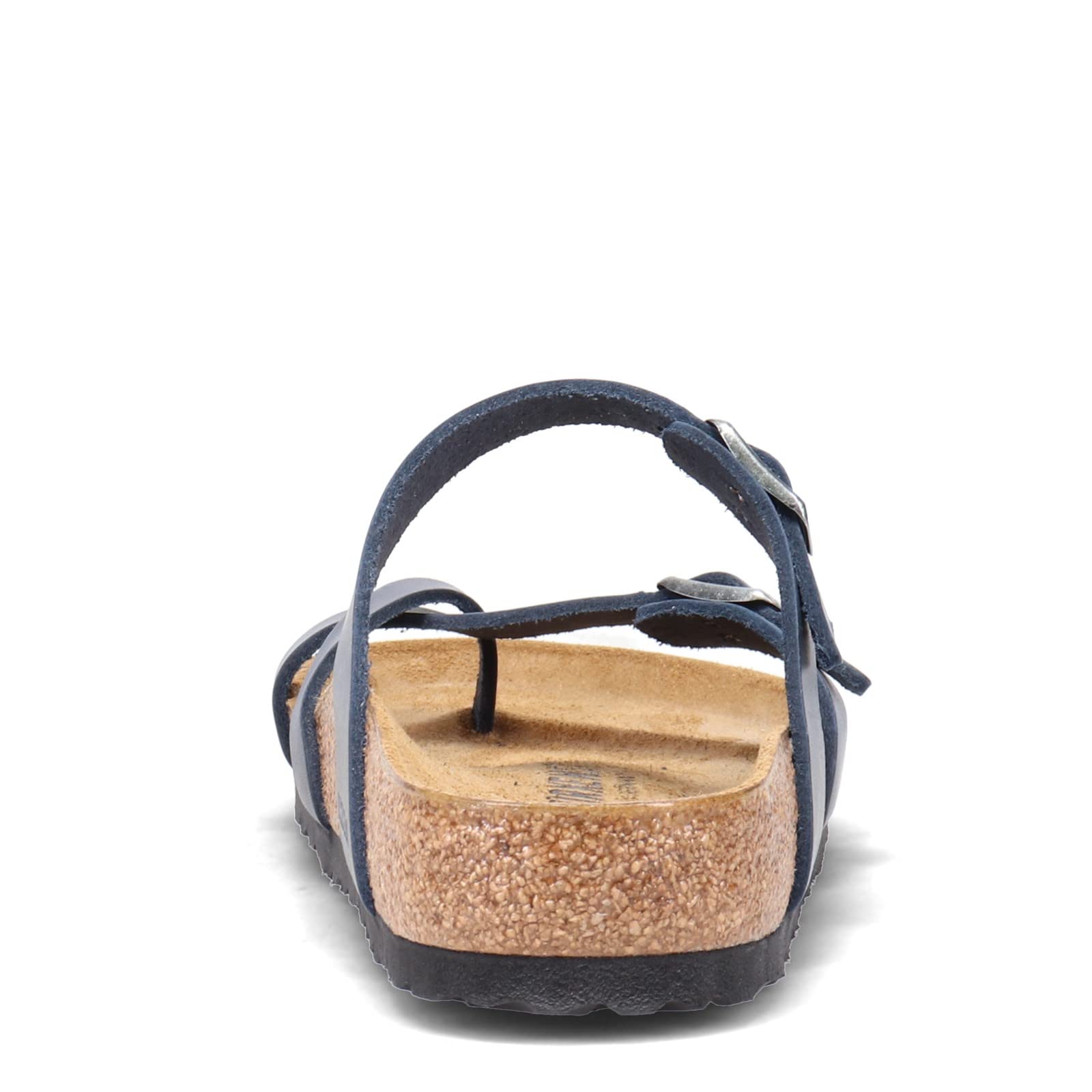 Birkenstock Mayari Women's Sandals - Blue Oil Leather Size 41 (EU) | Comfortable Cork Footbed for Walking, Travel & Casual Wear