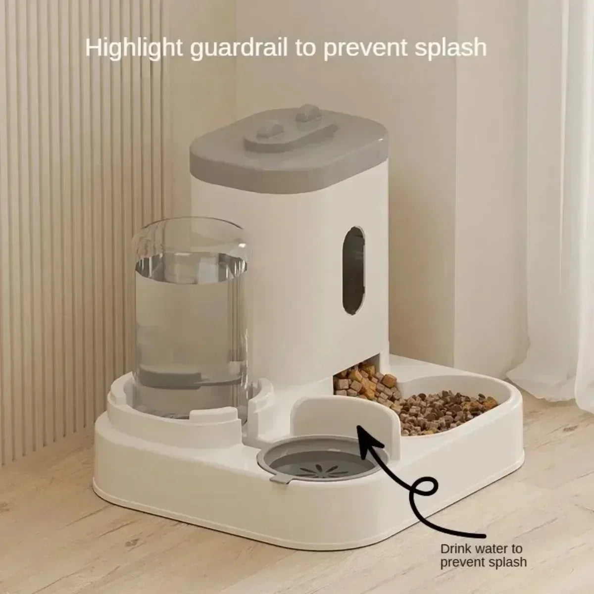 Automatic Pet Feeder Bowl with Water Dispenser - Smart Dog & Cat Food and Water Bowl for Convenient Feeding at Home or Travel