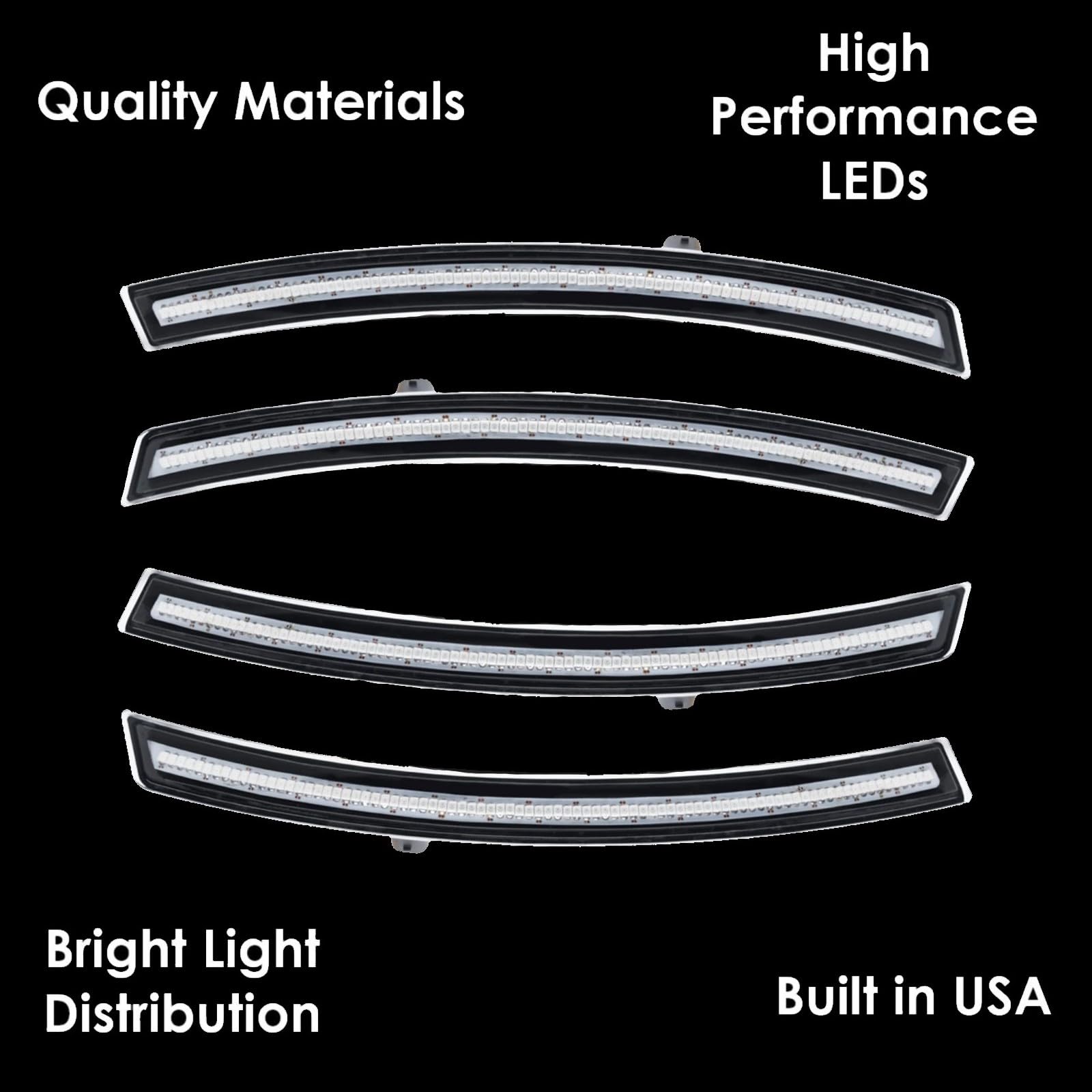 ORACLE Lighting 2392-019 Set of 4 Clear Lens SMD LED Sidemarker Lights - Front & Rear Replacement for 2014-2019 C7 Corvette | OEM Fit, Bright Visibility for Night Driving & Enhanced Style