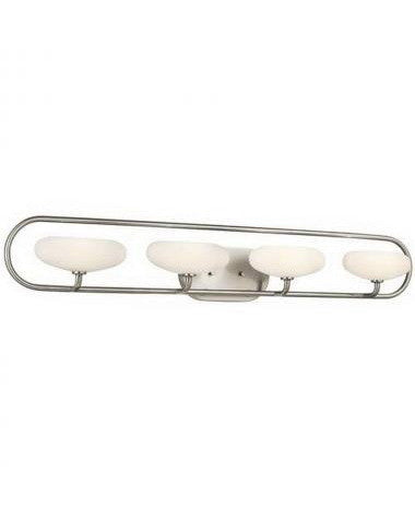 Kichler Lighting 45249 NI Piper Collection 4-Light Bathroom Wall Sconce in Brushed Nickel Finish - Perfect for Bathroom Vanity, Powder Room & Spa Decor