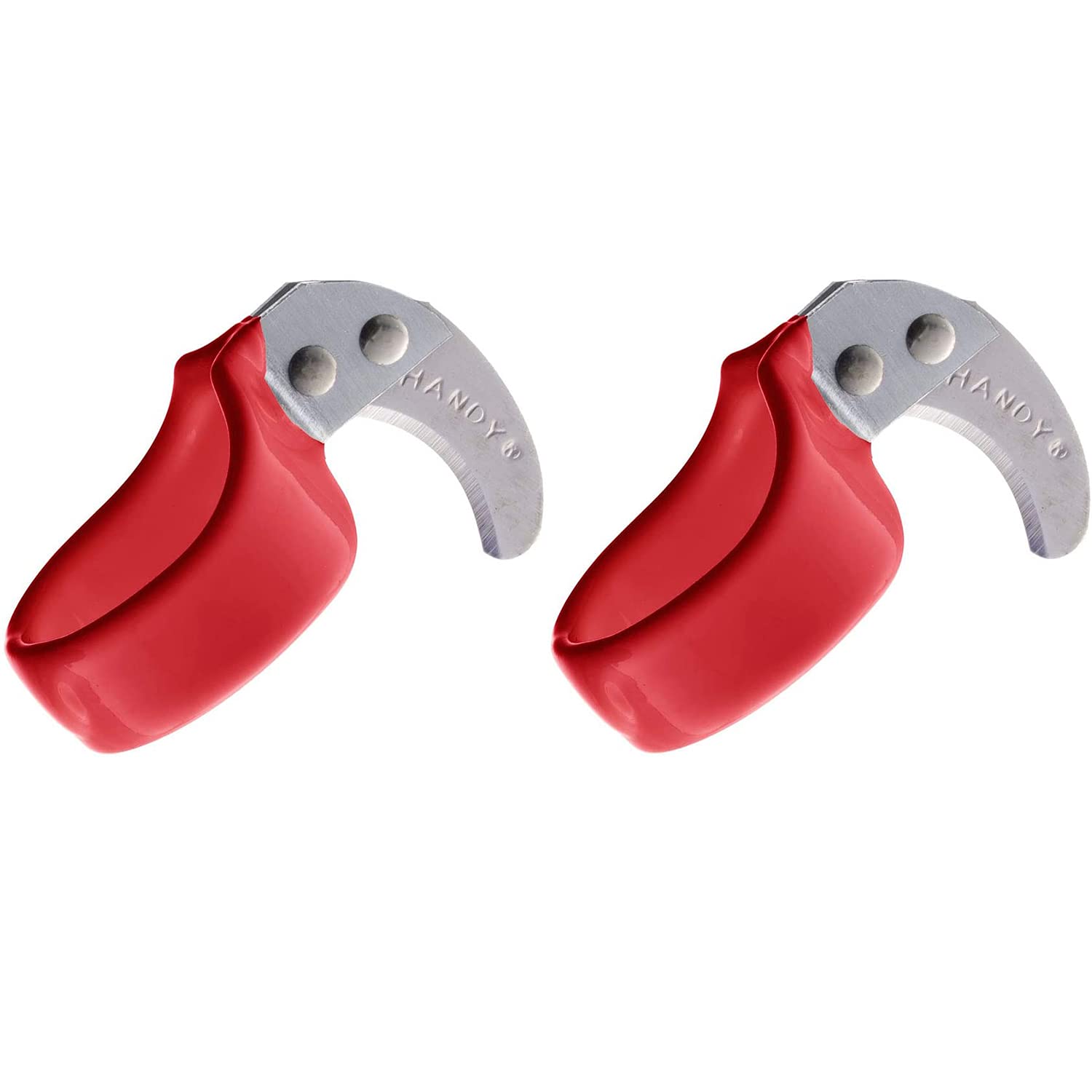 Original Handy Safety Knife - 2 Pack Utility Ring Knife with Sharp Curved Blade, Finger Knife for Cutting Boxes, Packages & Crafts - Size 12 Red Standard Blade by Handy Twine Knife - Perfect for Warehouse Workers, Delivery Drivers & DIY Enthusiasts