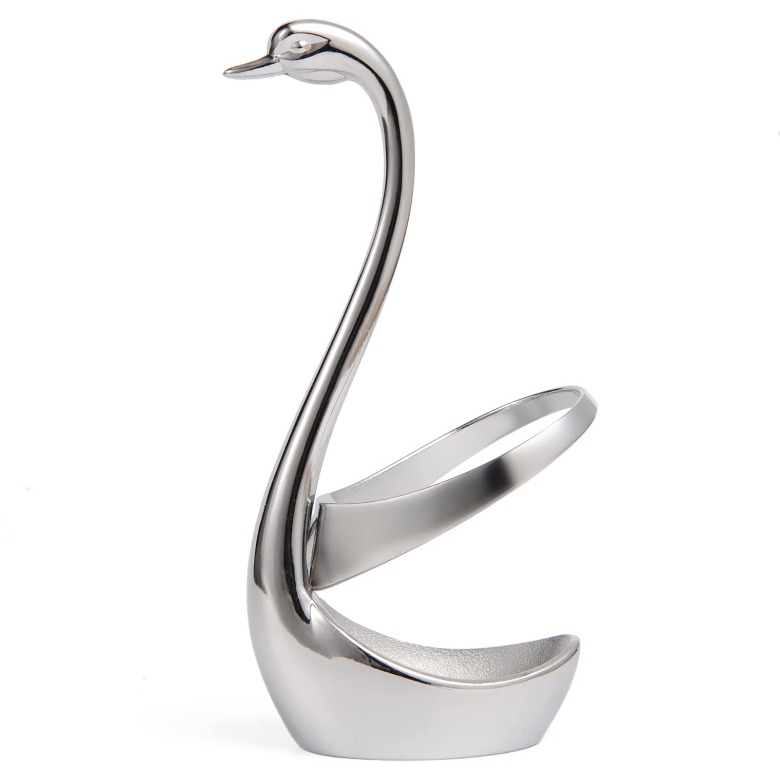Elegant Silver Swan Base Holder for Coffee Bar & Dining Table Decor - Perfect for Wedding, Party & Home Entertaining - Stylish Centerpiece for Bridal Showers, Anniversaries & Special Events