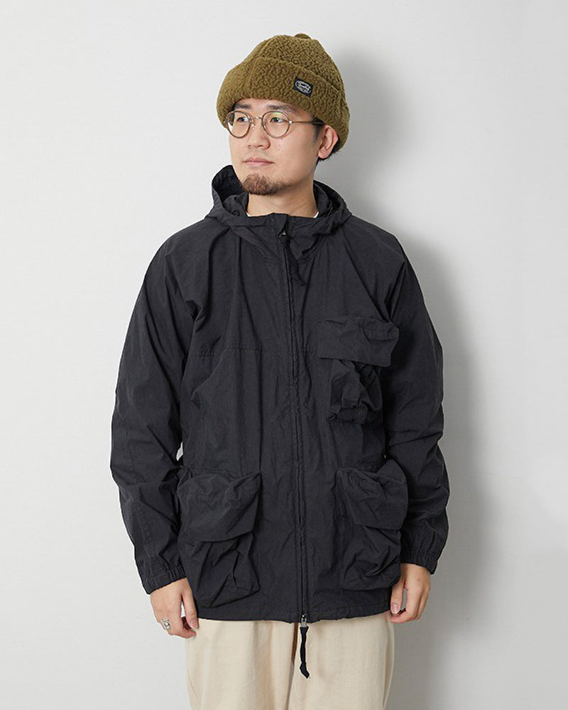 Premium Indigo Cotton/Nylon Parka Jacket - Waterproof, Windproof & Warm - Perfect for Outdoor Adventures, Hiking & Winter Travel