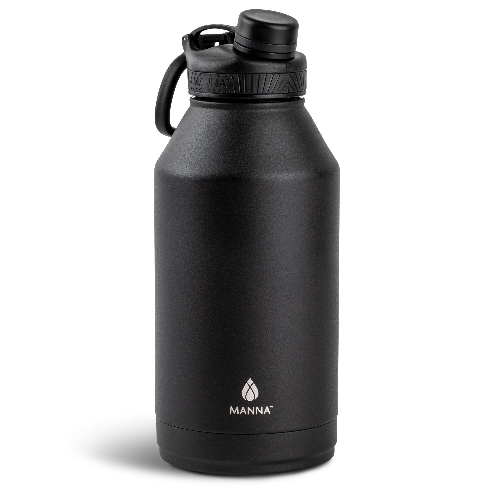 64oz Saratoga Glass Water Bottle with Straw Lid - BPA Free, Leak Proof, Insulated Stainless Steel for Hot & Cold Drinks - Perfect for Gym, Hiking, Office & Travel