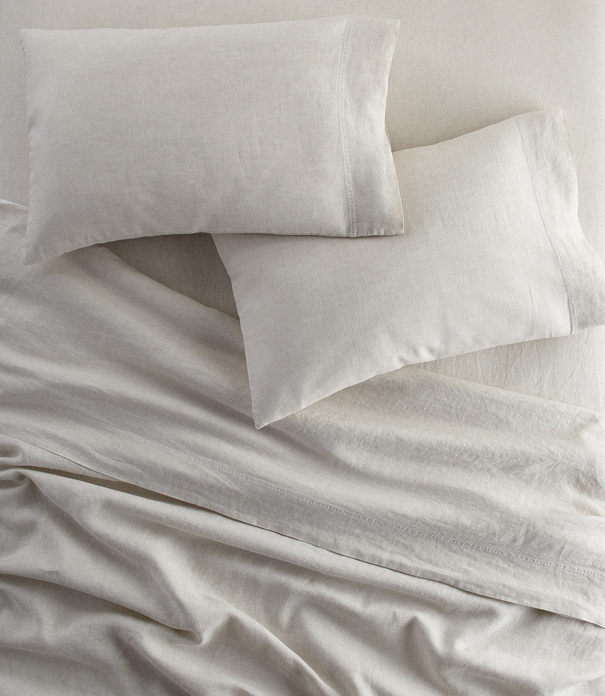 Premium European Washed Linen Pillowcases - Soft & Breathable Bedding Set (2 Pack) - Perfect for Home, Hotel, and Airbnb Use