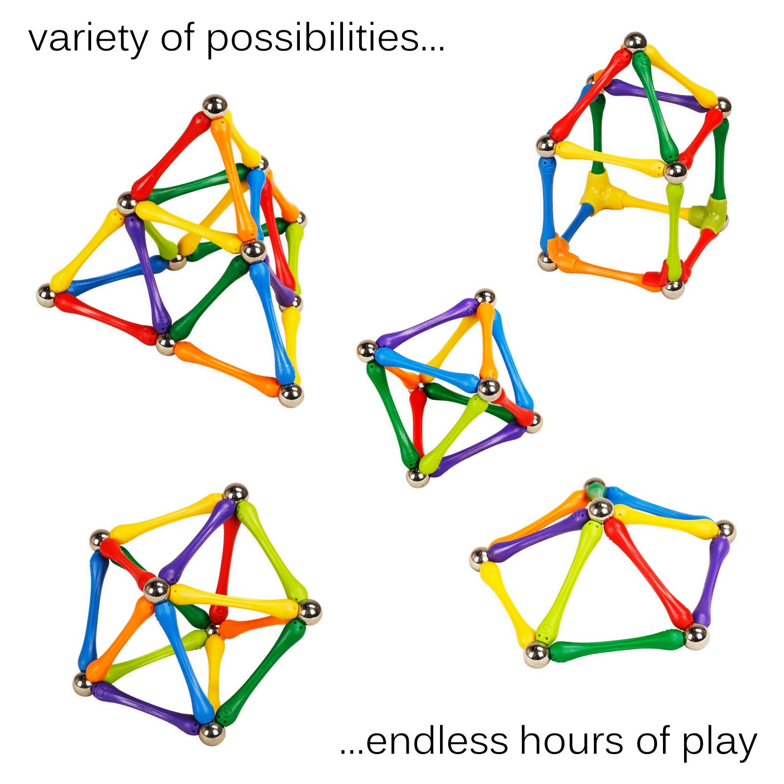 Goobi Magnetic Building Blocks - 40 Piece STEM Educational Construction Toy Set for Kids Ages 3-8 | Montessori Learning, Creative Play & Brain Development | Perfect for Classroom, Home & Travel Activities
