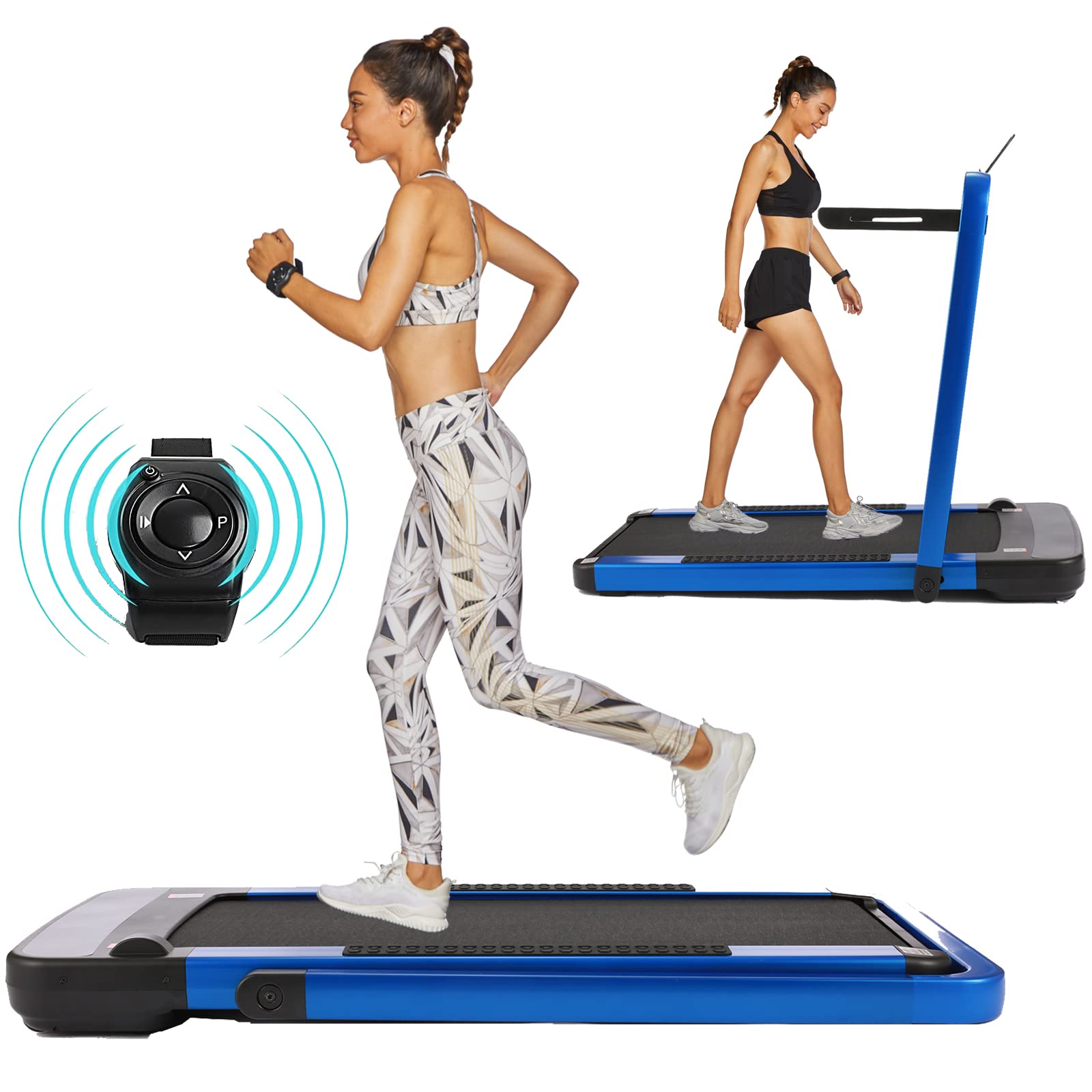Mauccau Under Desk Electric Treadmill - Foldable Walking & Running Machine for Home Office with Remote Control | Compact Fitness Equipment for Workouts While Working or Watching TV