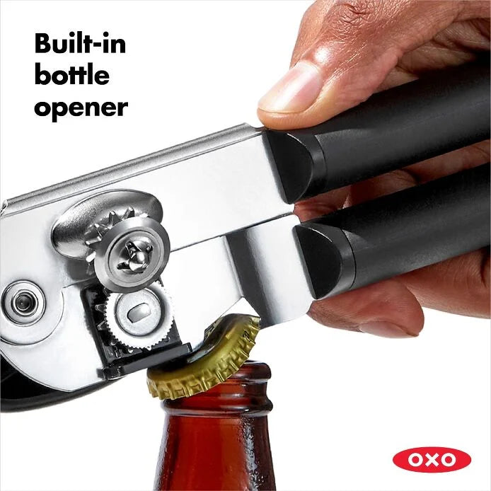 OXO Soft Handled Can Opener - Effortless & Comfortable Kitchen Tool for Smooth Can Opening | Perfect for Home Cooking, Camping & Emergency Preparedness