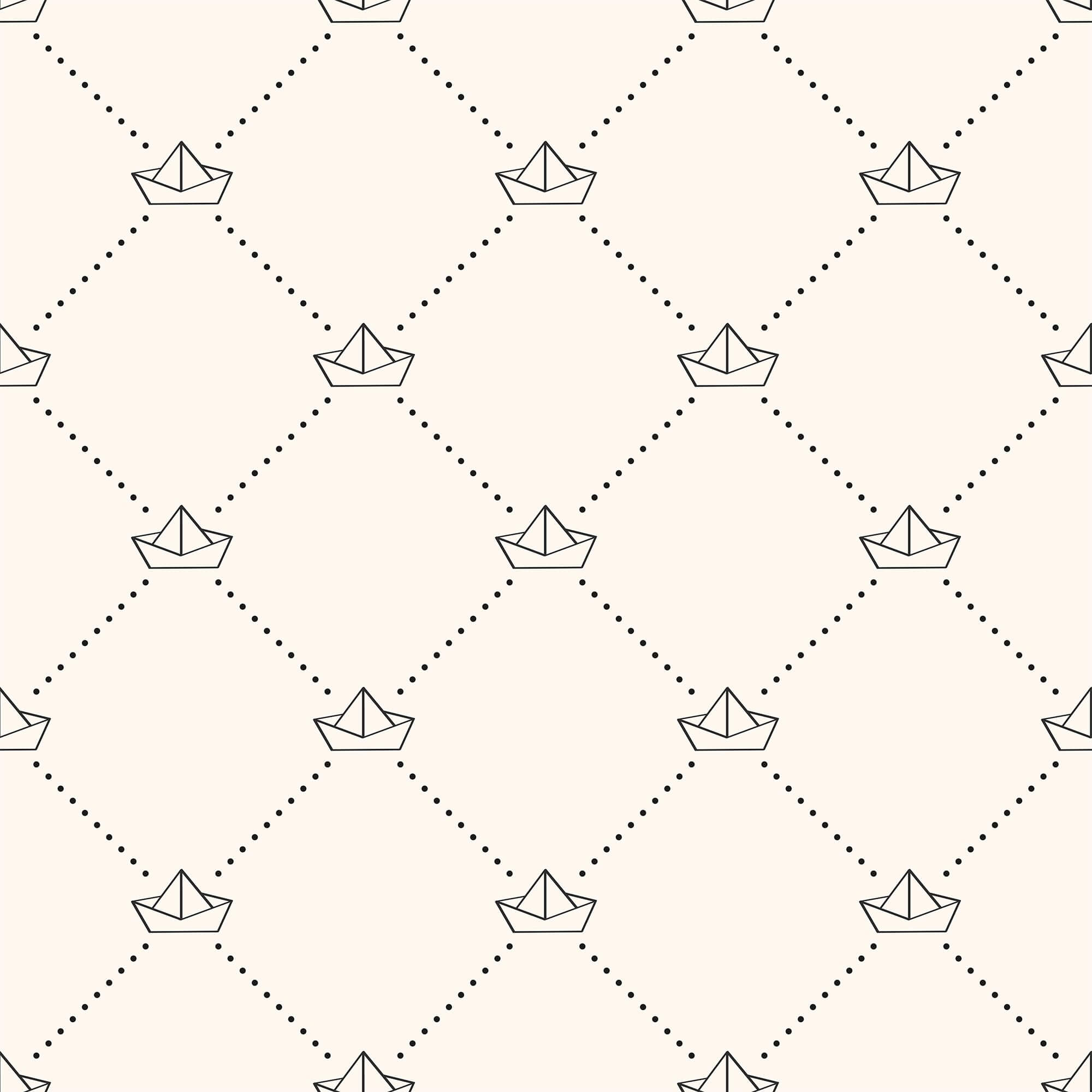 Black Geometric Nautical Peel and Stick Removable Wallpaper - Self-Adhesive Decorative Wall Covering for Bedroom, Living Room, Nursery & Office - Easy to Install & Remove