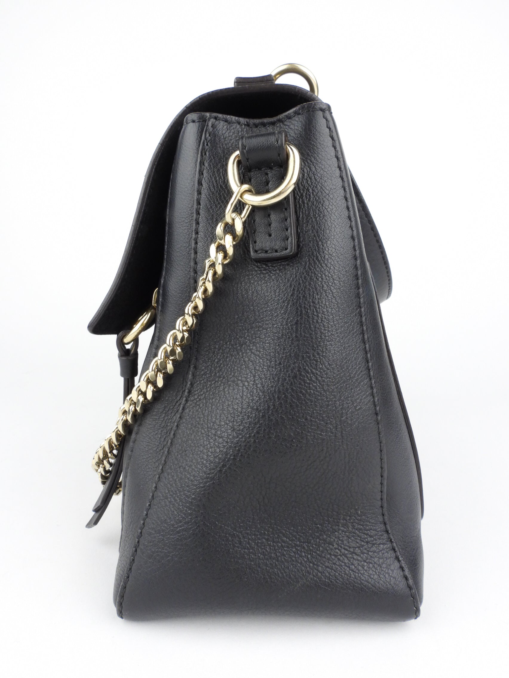 Chloe Black Leather Faye Day Two-Way Crossbody Shoulder Bag for Women | Luxury Designer Handbag for Work, Travel & Everyday Use