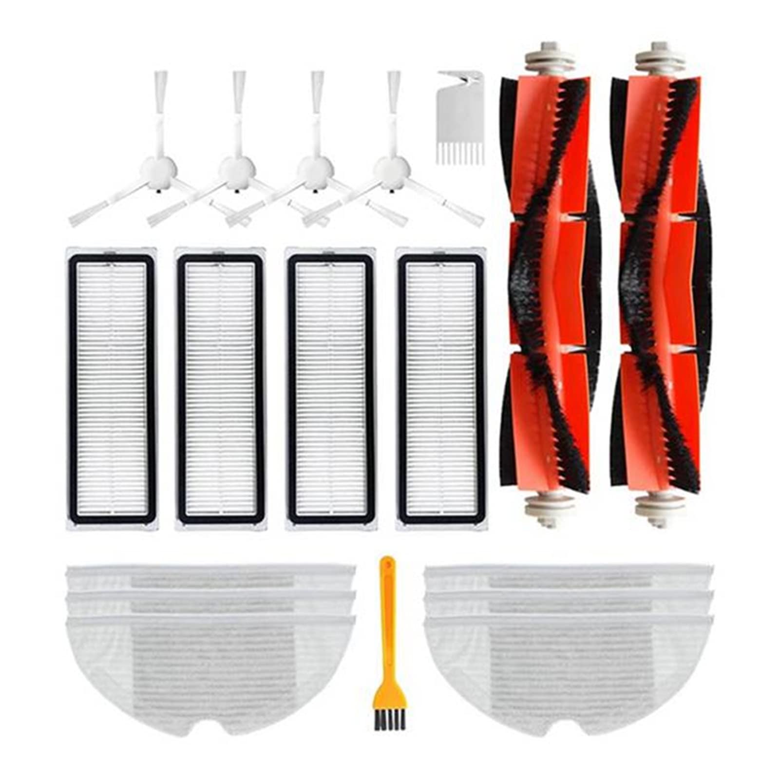 WENCY HEPA Filter & Roller Brush Kit for Xiaomi Mijia 1C/2C & Dreame F9 Robot Vacuum Mop - Compatible Accessories Parts for Optimal Floor Cleaning | Perfect for Pet Hair, Hardwood & Tile Floors