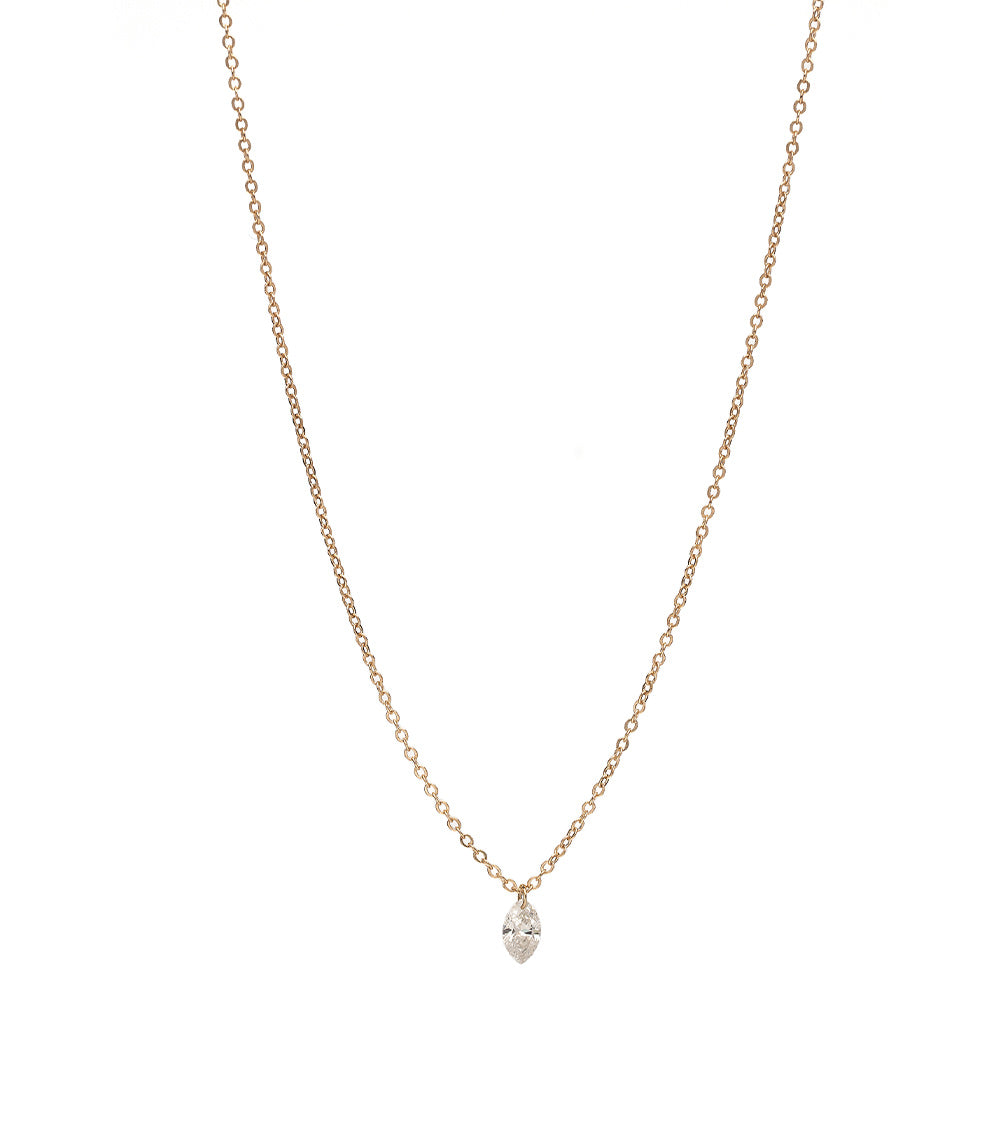 14K Gold Diamond Pendant Necklace for Women - Elegant Dainty Chain with Sparkling Round Cut Diamond - Perfect for Anniversary, Birthday & Wedding Gifts