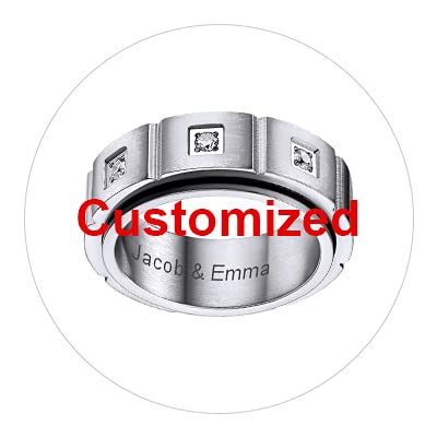 Steel-CZ Inlaid-Customized