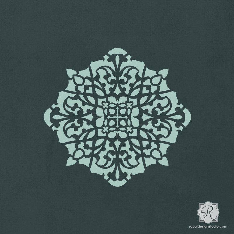 Beautiful Asma Ornament Craft Stencil for DIY Home Decor, Wall Art, and Scrapbooking Projects - Perfect for Islamic Calligraphy, Wedding Decorations & Gift Wrapping