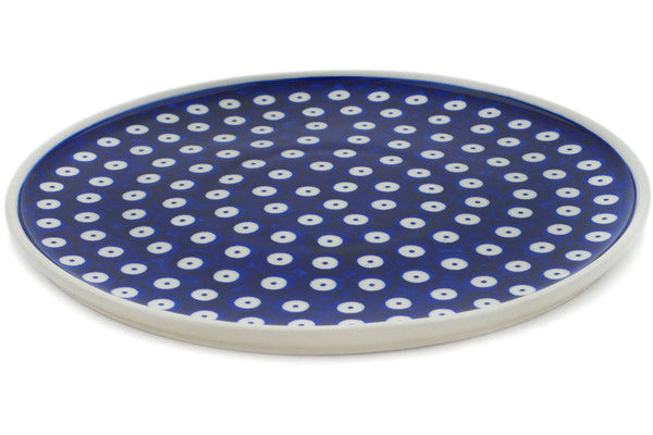 10-Piece Peacock Eye Design Dinner Plate Set - Elegant & Durable Porcelain Plates for Dining, Entertaining & Special Occasions