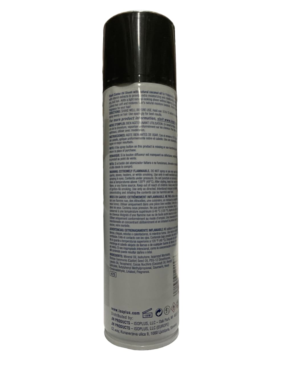 Isoplus Black Castor Oil & Coconut Oil Hair Treatment - 9 oz for Shine, Growth & Moisture - Perfect for Dry, Damaged & Natural Hair Care Routine