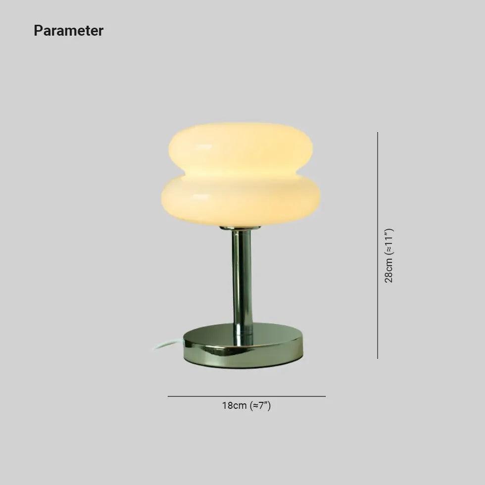 Modern Two-Layer Round Table Lamp with Sturdy Metal Base - Perfect for Living Room, Bedroom, or Office Lighting