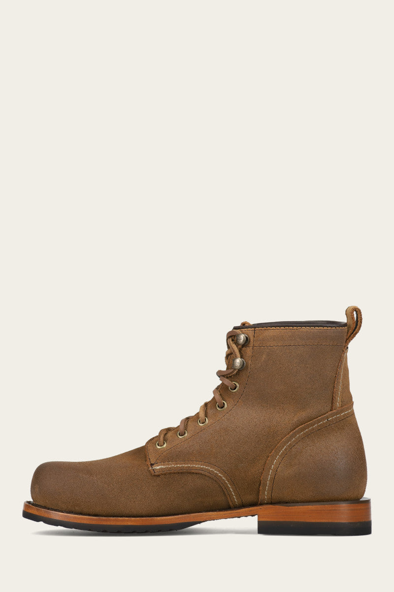 Premium Hudson Workboot Plain Toe - Durable Pre-Owned Work Boots for Men | Ideal for Construction, Landscaping & Outdoor Work