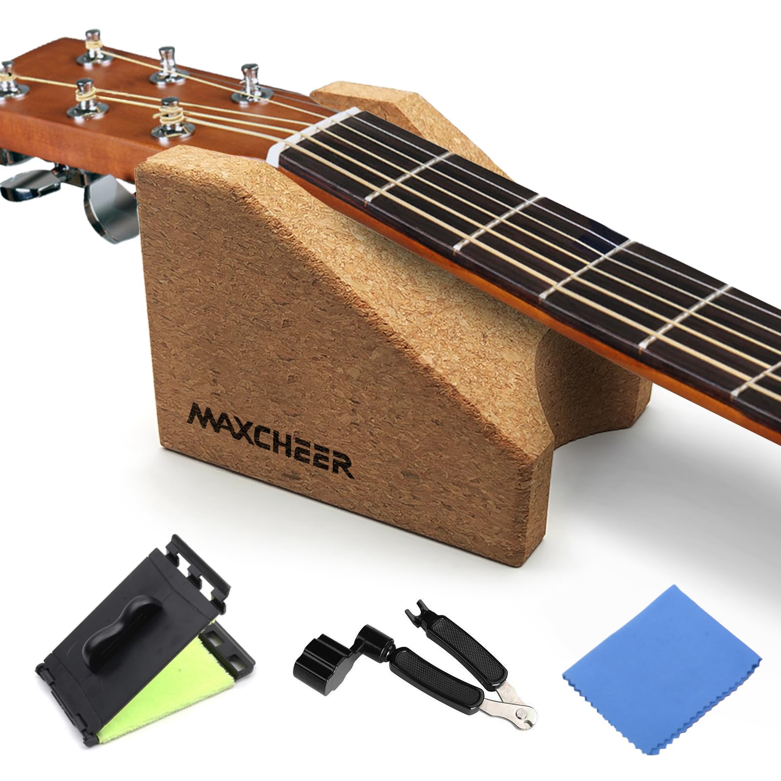 MAXCHEER Guitar Neck Rest & Cradle Support Pillow - Professional Luthier Tool for Guitar Repair & Maintenance - Ergonomic String Instrument Accessory Kit for Acoustic/Electric Guitars (Perfect for Workshop, Music Studio & Home Use)