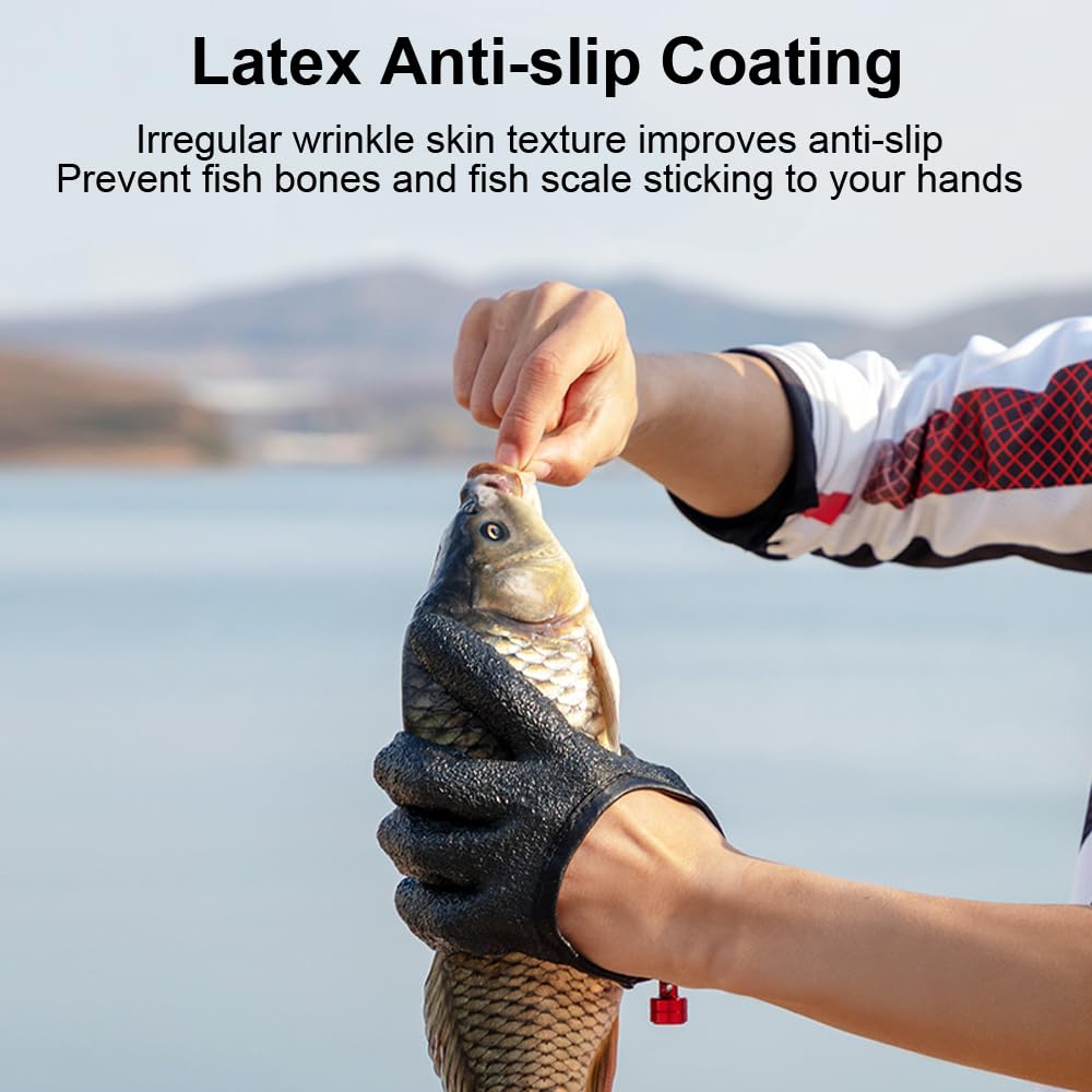 **Non-Slip Fishing Gloves for Men – Durable & Protective Fishing Accessories – Ideal for Saltwater, Freshwater & Ice Fishing**
