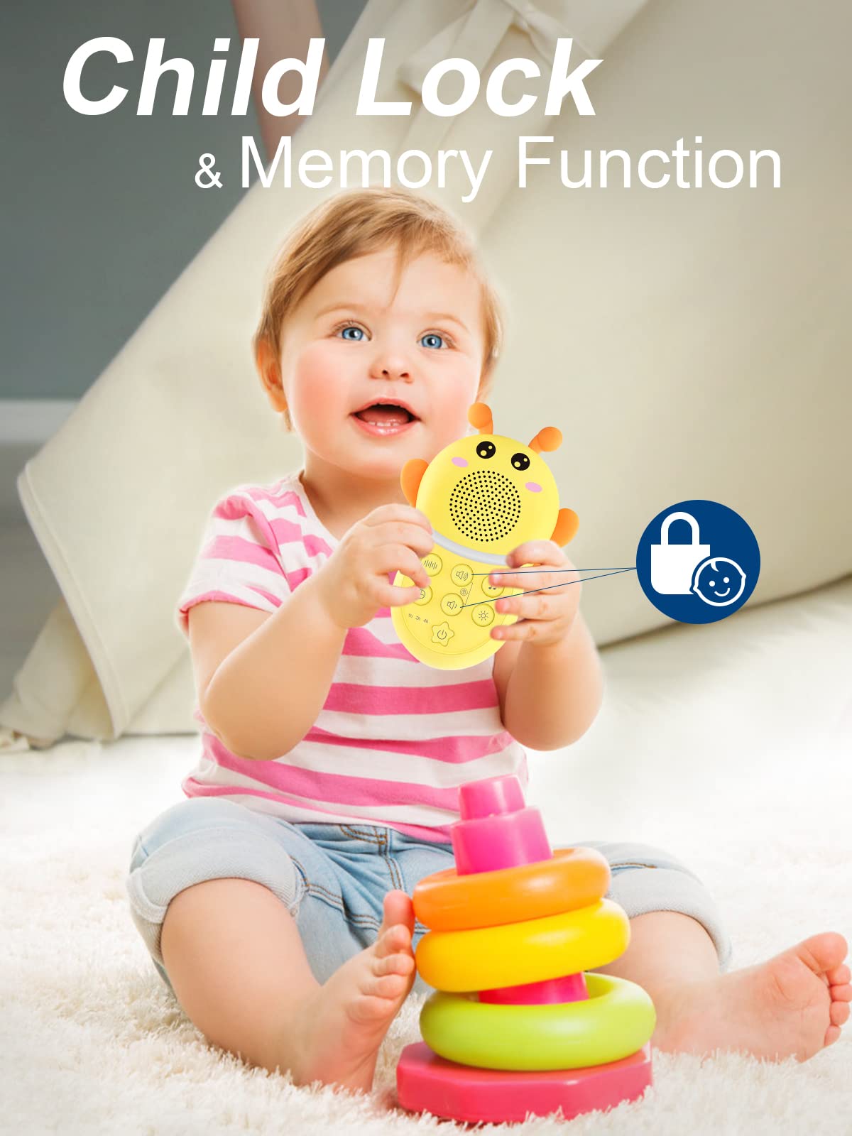 Portable White Noise Machine for Babies & Kids - Rechargeable Baby Sound Machine with Night Light, Sleep Soother & Lullabies | Perfect for Nursery, Travel & Baby Shower Gifts