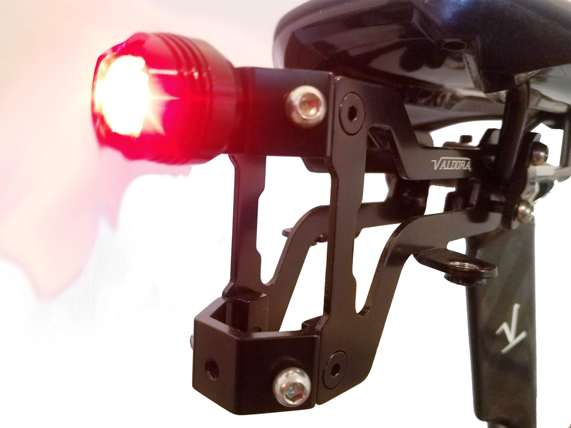 Triathlon Bike Seat Water Bottle Cage Holder with LED Light - Rear Hydration System for Road Bikes & Mountain Bikes - Perfect for Cycling, Racing & Training