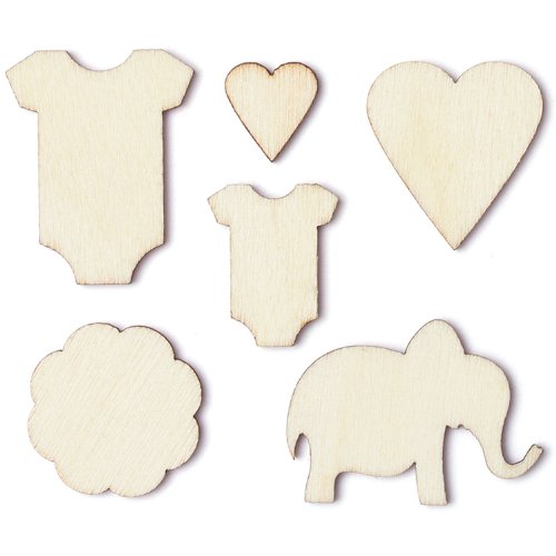 Story Time Laser-Cut Wood Veneer Shapes - 34 Pieces per Package - Perfect for Scrapbooking, DIY Crafts, and Home Decor Projects