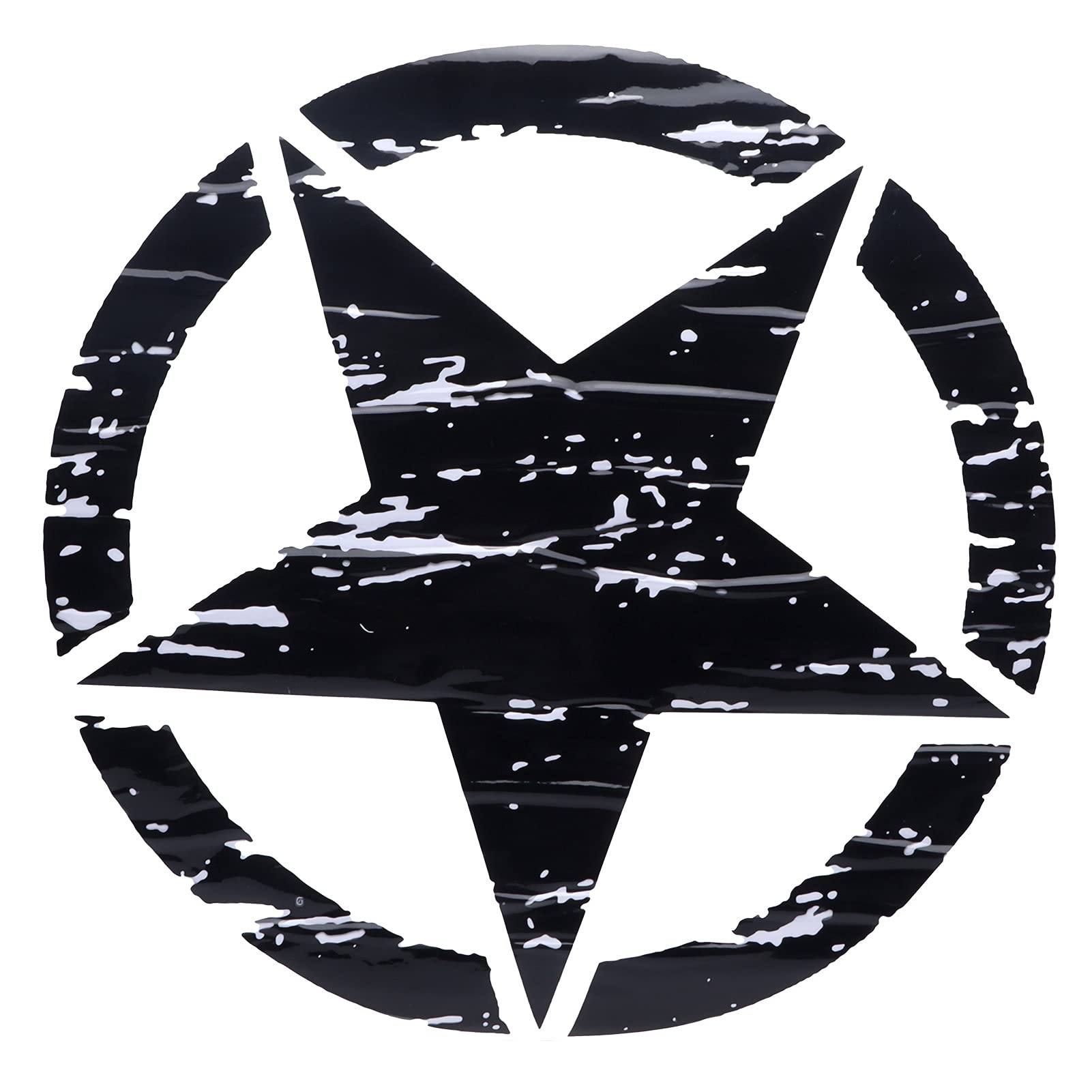 19.7in Black Star Car Body Sticker Decal for Jeep Wrangler JK CJ TJ YJ - Durable Vinyl Decoration for Off-Road Adventure & Custom Car Styling