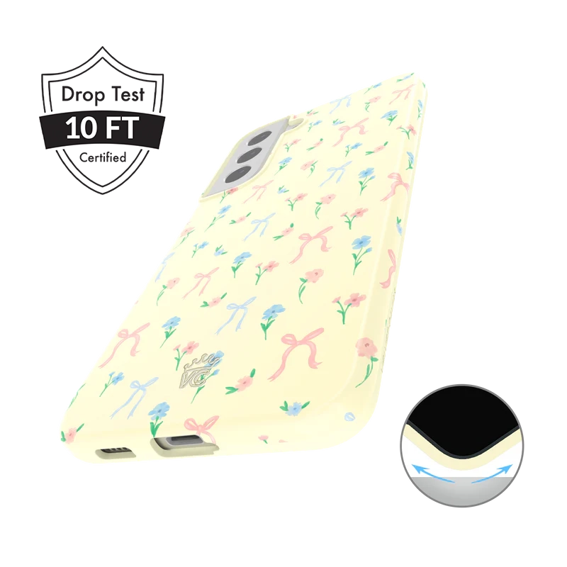 Buttercup Bows Cute Floral Samsung Phone Case - Protective Slim Fit Cover for Samsung Galaxy S23/S22/S21 - Perfect Gift for Women & Girls, Ideal for Everyday Use, Work & School