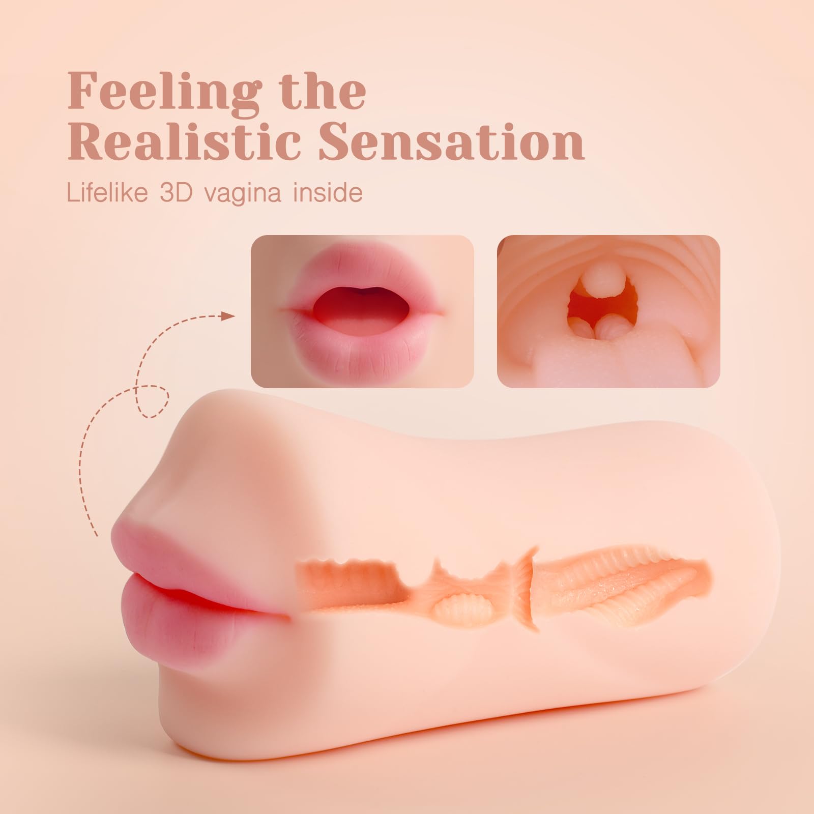 Tracy's Dog Male Masturbator - Realistic Deep Throat Blowjob Stroker Sex Toy for Men | RUSHSKIN Close-Ended Pocket Pal Adult Toy | Perfect for Solo Play, Couples Fun & Discreet Pleasure at Home