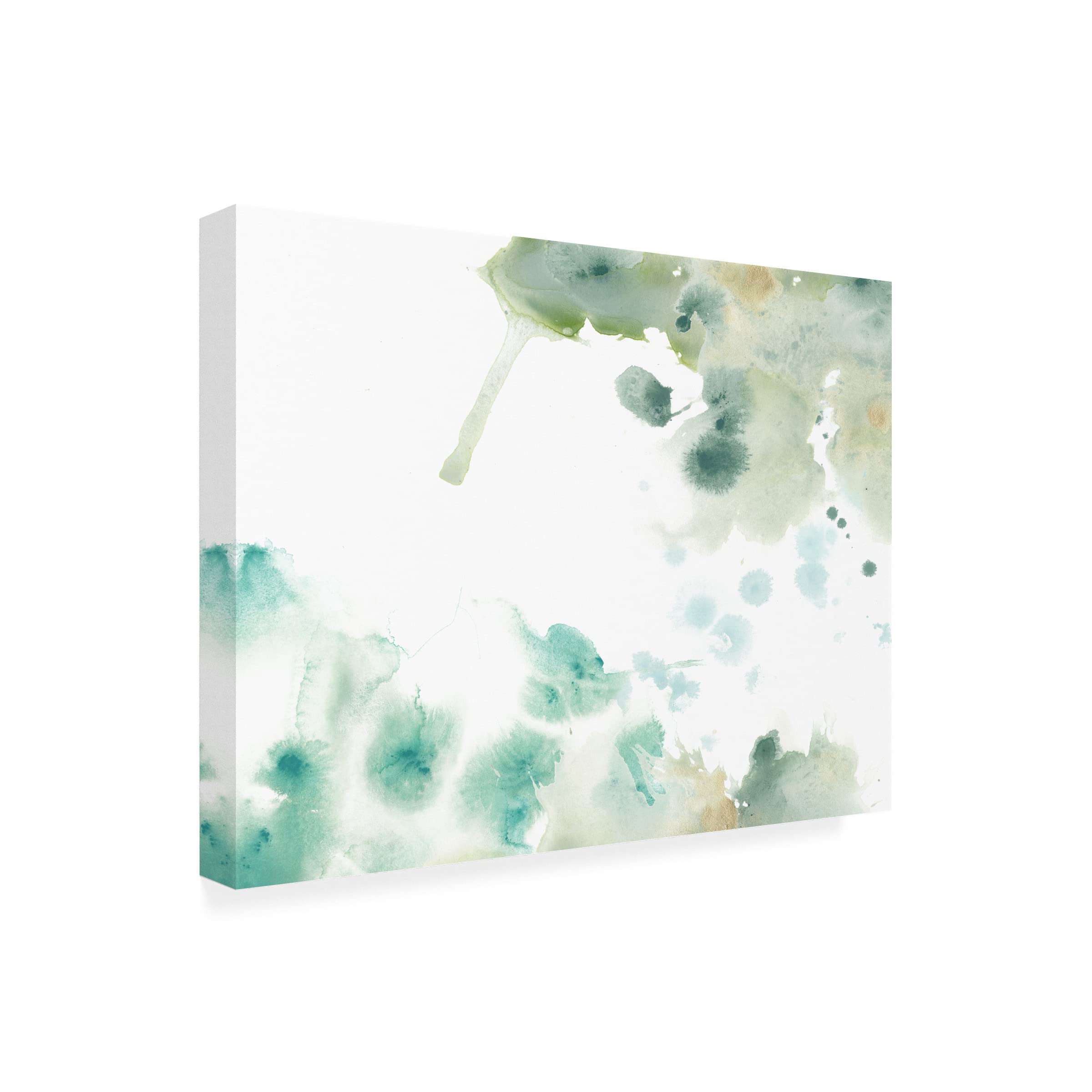 Trademark Fine Art 'Marble Seafoam II' Canvas Wall Art Print by June Erica Vess - Modern Abstract Seascape Painting for Living Room, Bedroom & Office Decor