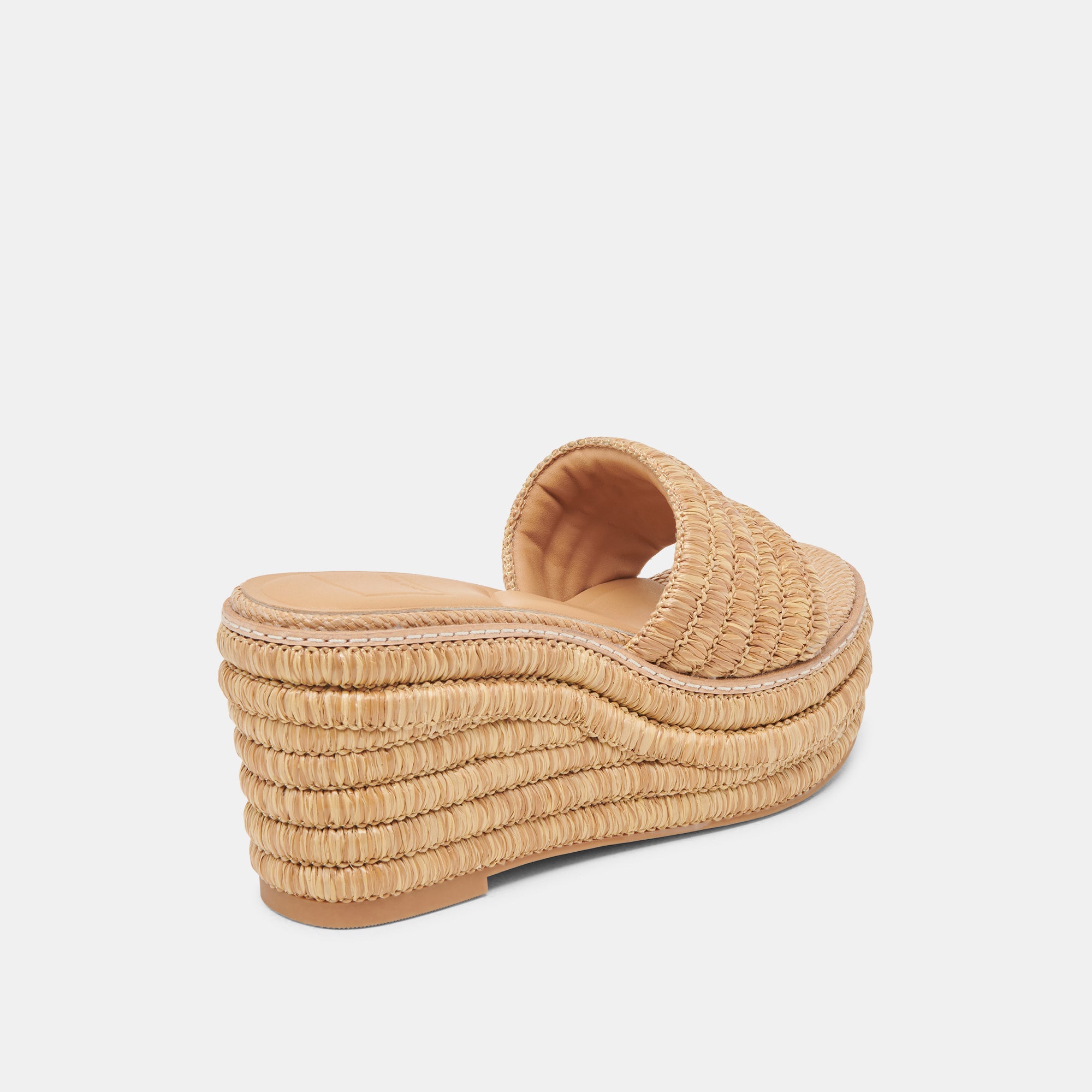 THRONE WEDGES Light Tan Natural Raffia Espadrille Sandals - Perfect for Summer Beach Vacations, Pool Parties & Casual Outings