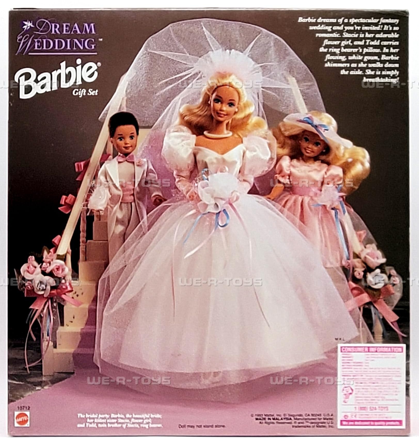 Vintage 1993 Barbie Dream Wedding Gift Set with Barbie, Stacie & Todd Dolls - Perfect for Collectors, Playtime & Wedding Theme Parties