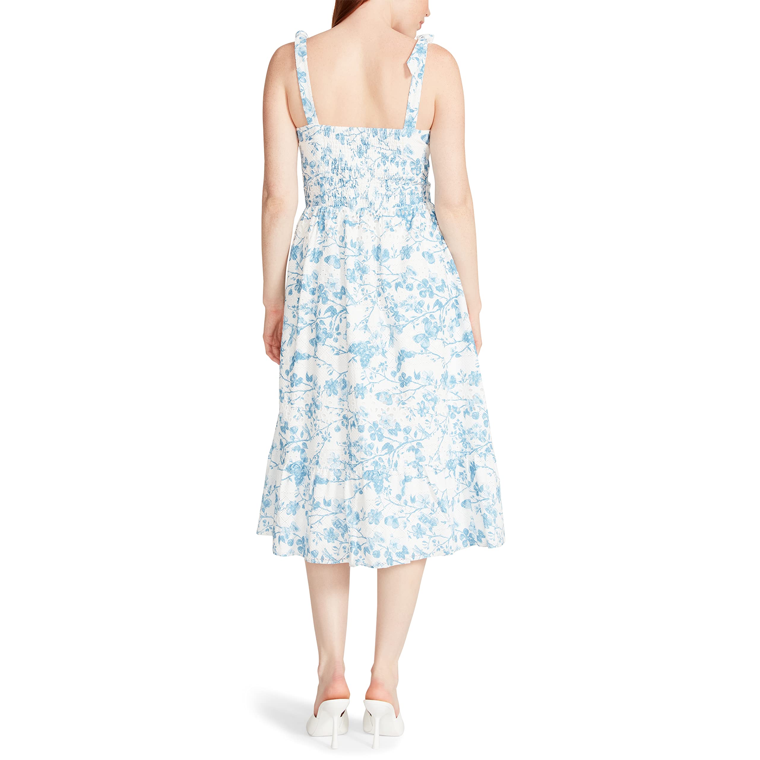 Steve Madden Women's Sophia-Rose Floral Summer Dress - Elegant A-Line Midi Dress for Weddings, Parties & Date Nights