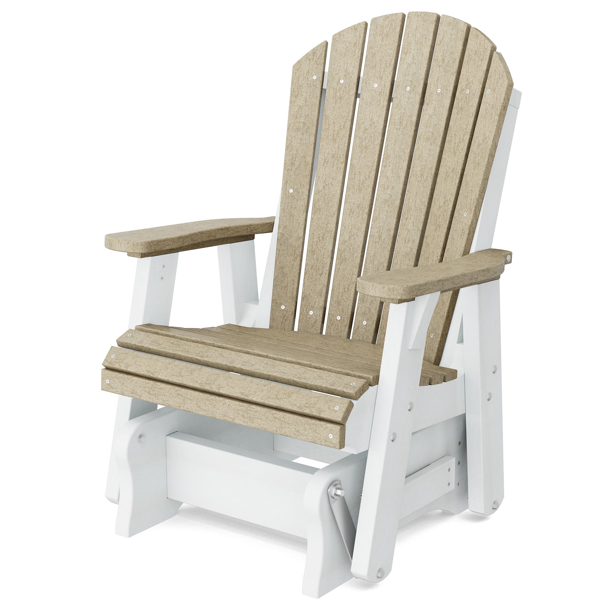 Heritage Single Glider Rocking Chair - Classic Wooden Nursery Glider for Baby Room, Breastfeeding & Relaxation - Perfect for Nurseries, Bedrooms & Living Rooms