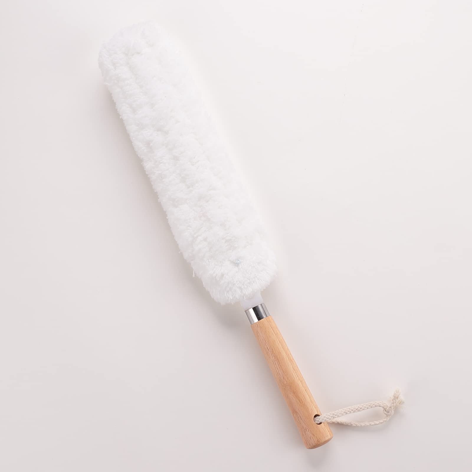 Premium Microfiber Feather Duster with Handle - Long Reach Dusting Brush for Home Cleaning | Fan & Ceiling Cleaning Tool | Reusable Cleaning Supplies (1 Pack) | Perfect for Dusting Furniture, Ceiling Fans & Hard-to-Reach Areas
