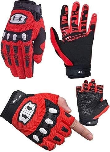 Seibertron Fullfinger & Dirtclaw Adult Red XL Gloves - Heavy Duty Work Gloves for Construction, Gardening, and Outdoor Activities