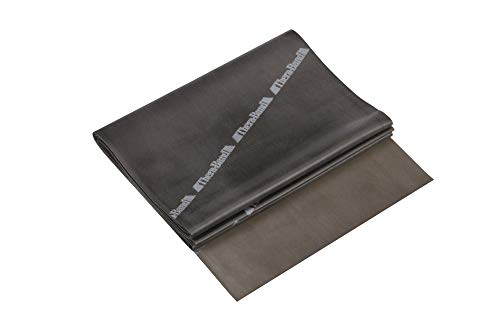 THERABAND Professional Latex Resistance Bands - 6 Ft Exercise Bands for Physical Therapy, Pilates & Home Workouts - Heavy Duty Black Elastic Band for Strength Training, Rehab & Fitness - Advanced Level Resistance Bands for Gym, Yoga & CrossFit