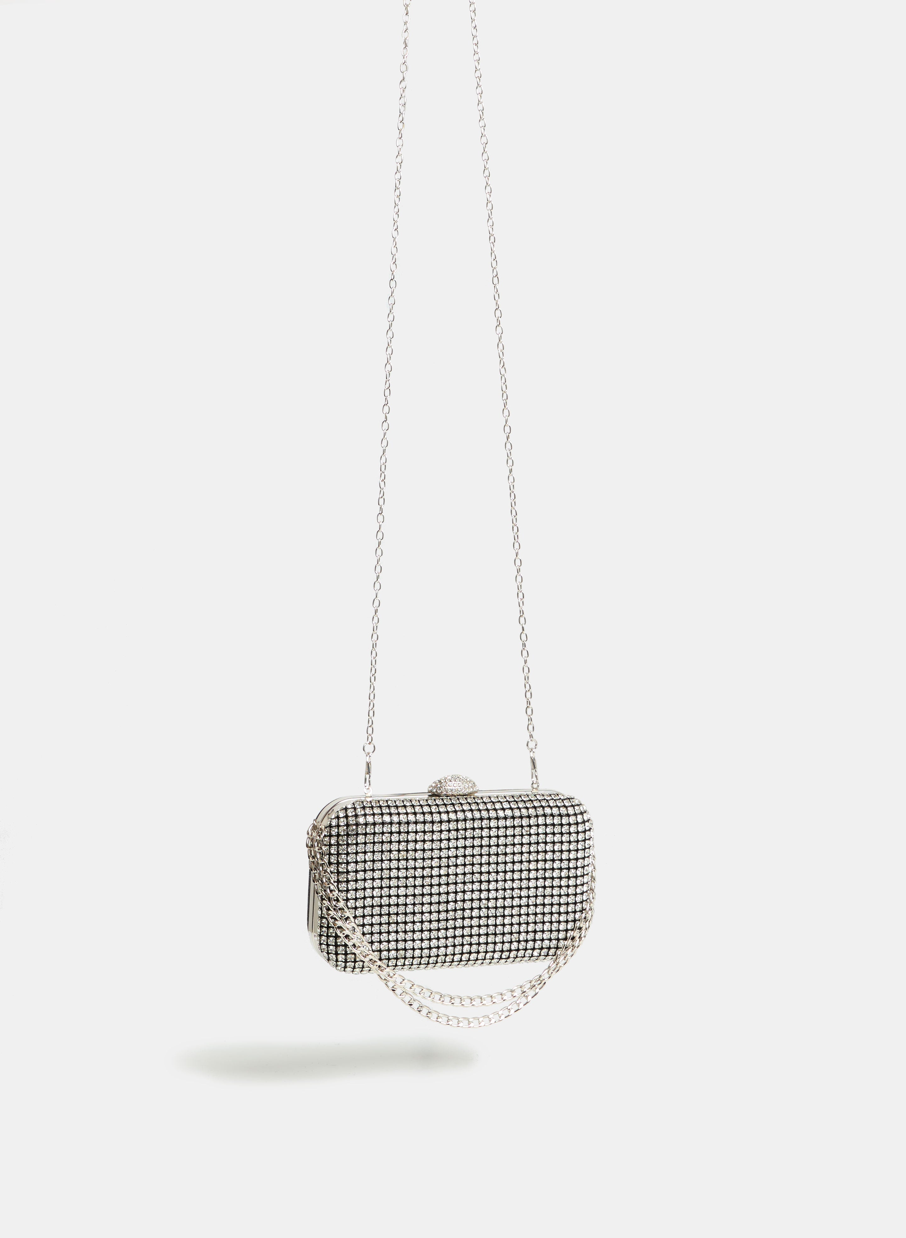 Elegant Crystal Embellished Evening Clutch Purse for Women - Perfect for Weddings, Parties & Special Occasions