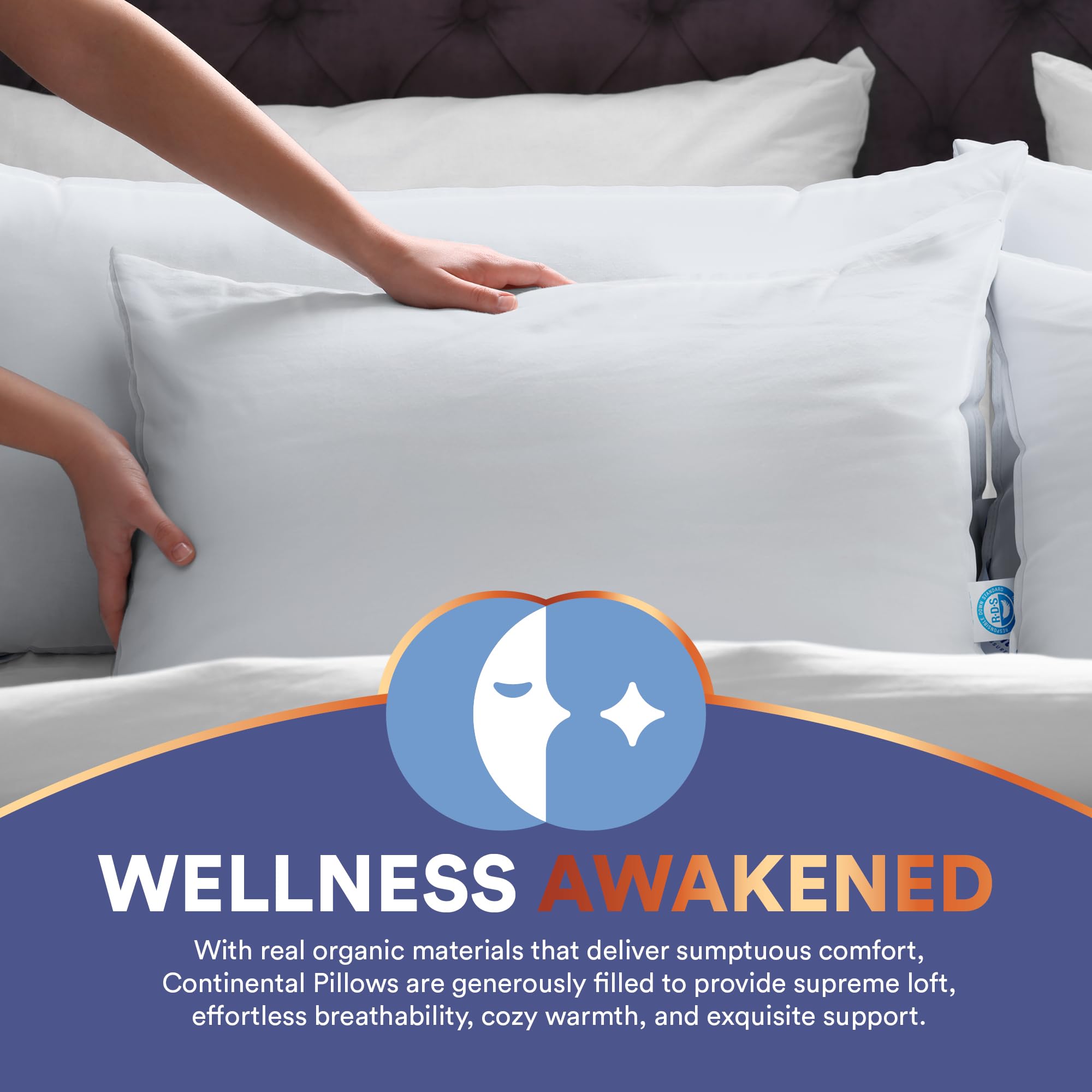 Premium 100% Siberian Goose Down Pillow - 800 Fill Power, Medium & King Size, White - Ultra Soft & Hypoallergenic for Luxury Sleep & Hotel Comfort
