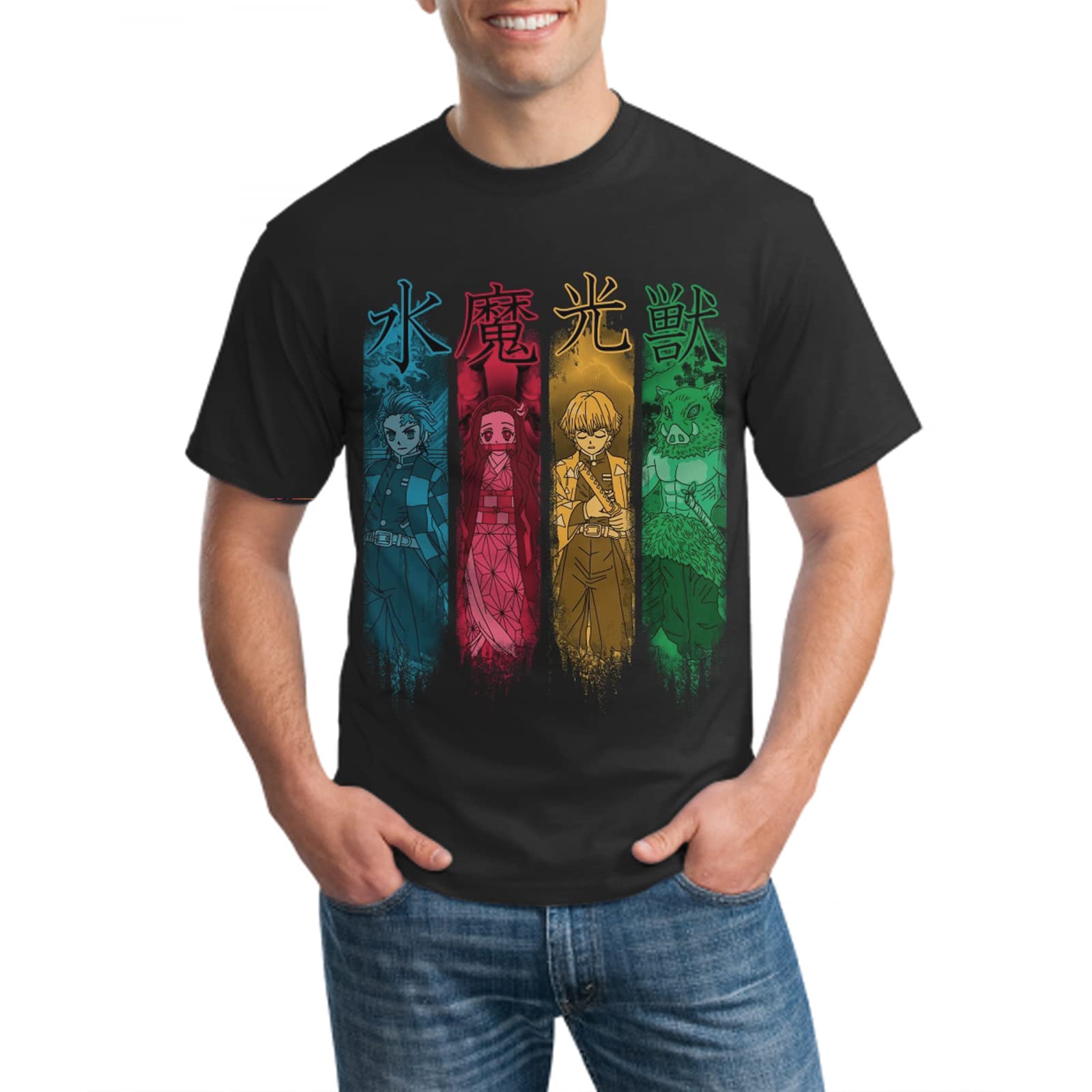 Unisex Anime Graphic T-Shirt - Athletic Fit Cartoon Tee for Men & Women - Perfect for Cosplay, Gym Workouts & Casual Wear