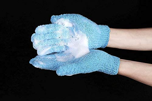 Exfoliating Gloves for Body Scrub - Double Sided Bath Mitts for Dead Skin Removal - Spa & Shower Exfoliator - Pack of 1 - Perfect for Home Spa, Dry Brushing & Smooth Skin Care Routine