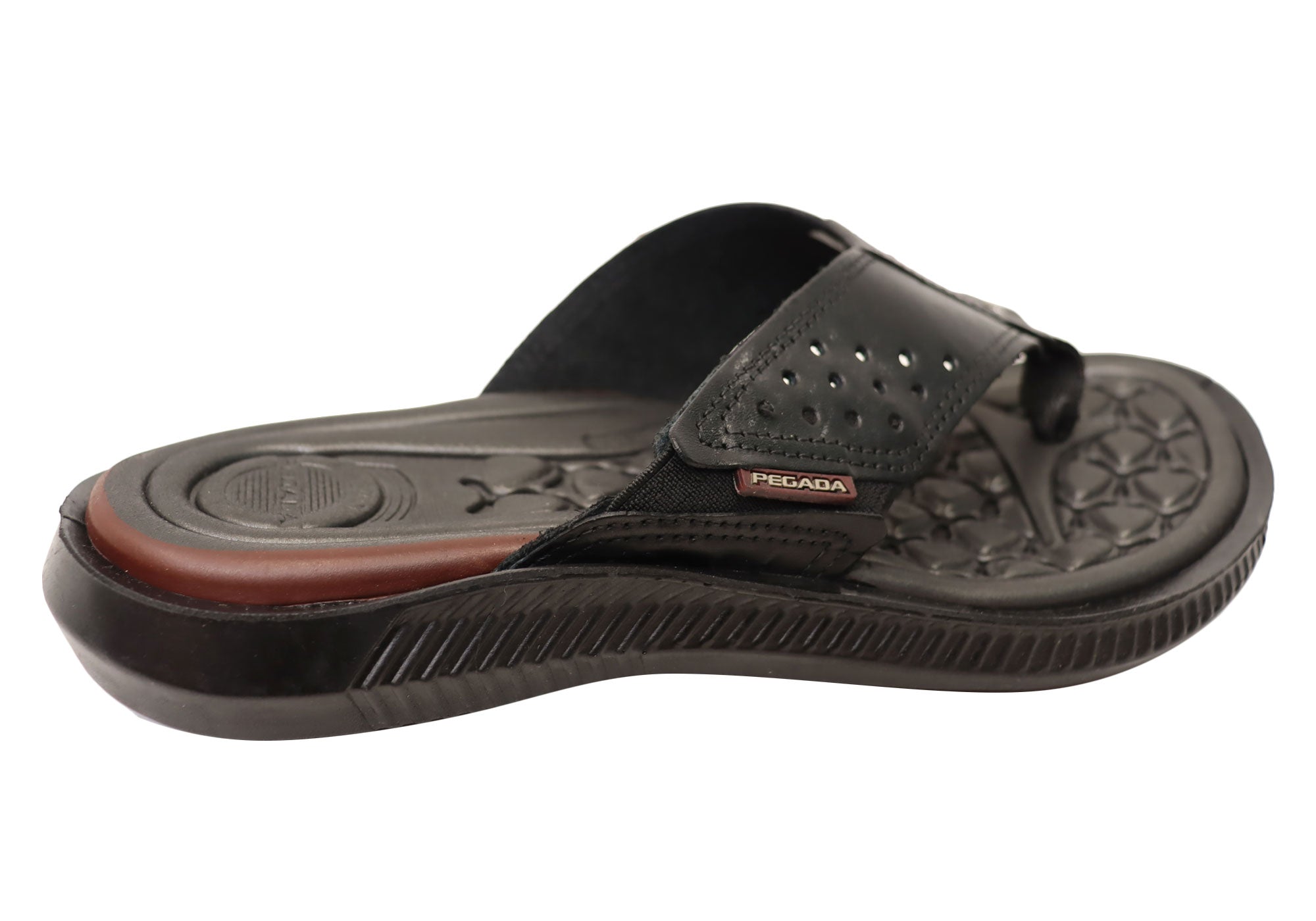 Sloan Men's Comfortable Leather Flip Flops Sandals - Handmade in Brazil - Perfect for Beach, Pool & Casual Wear