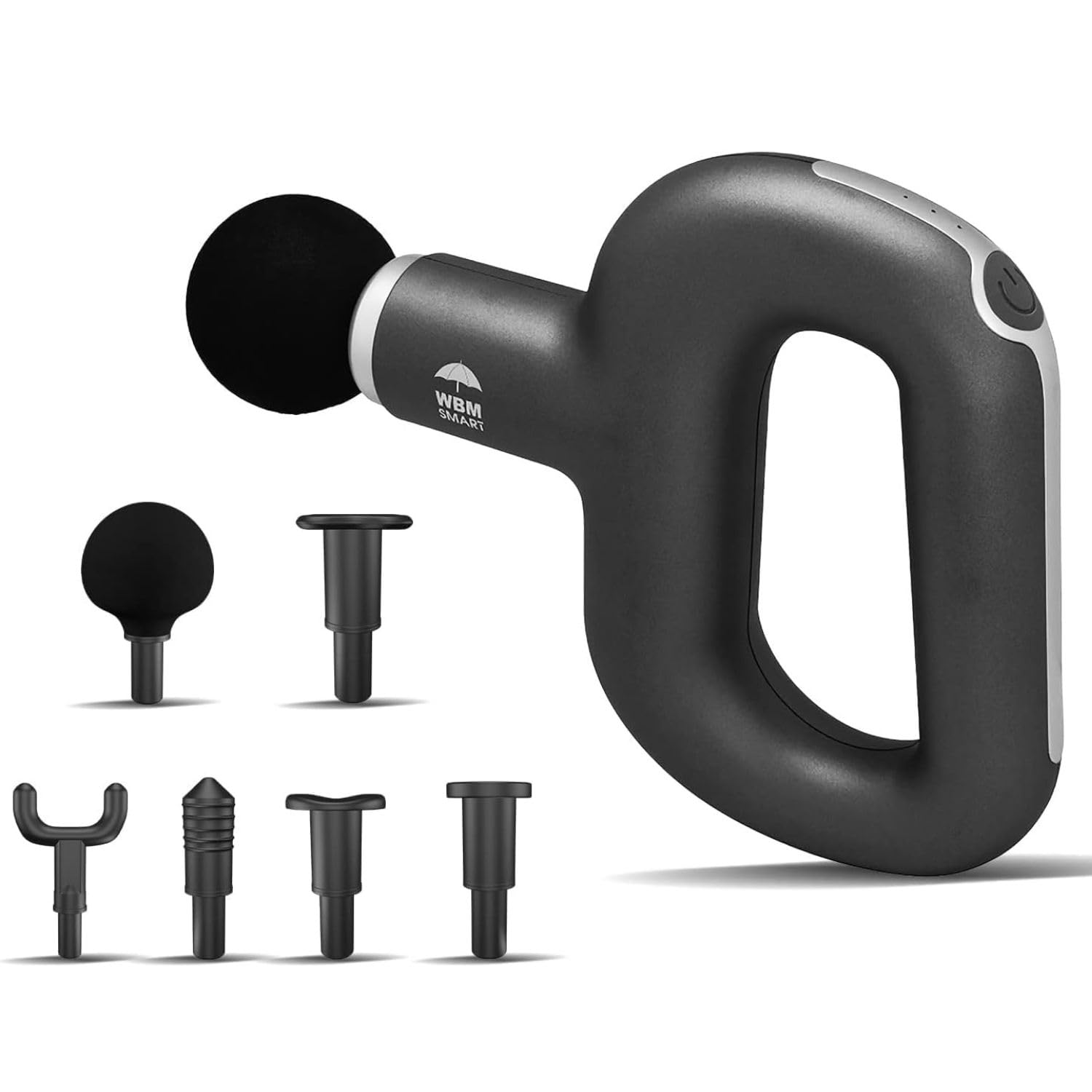 Himalayan Glow Deep Tissue Massage Gun for Athletes - 6 Interchangeable Heads, 3 Speed Levels, Percussion Therapy for Muscle Recovery & Stress Relief - Perfect for Post-Workout, Office Use & Home Relaxation