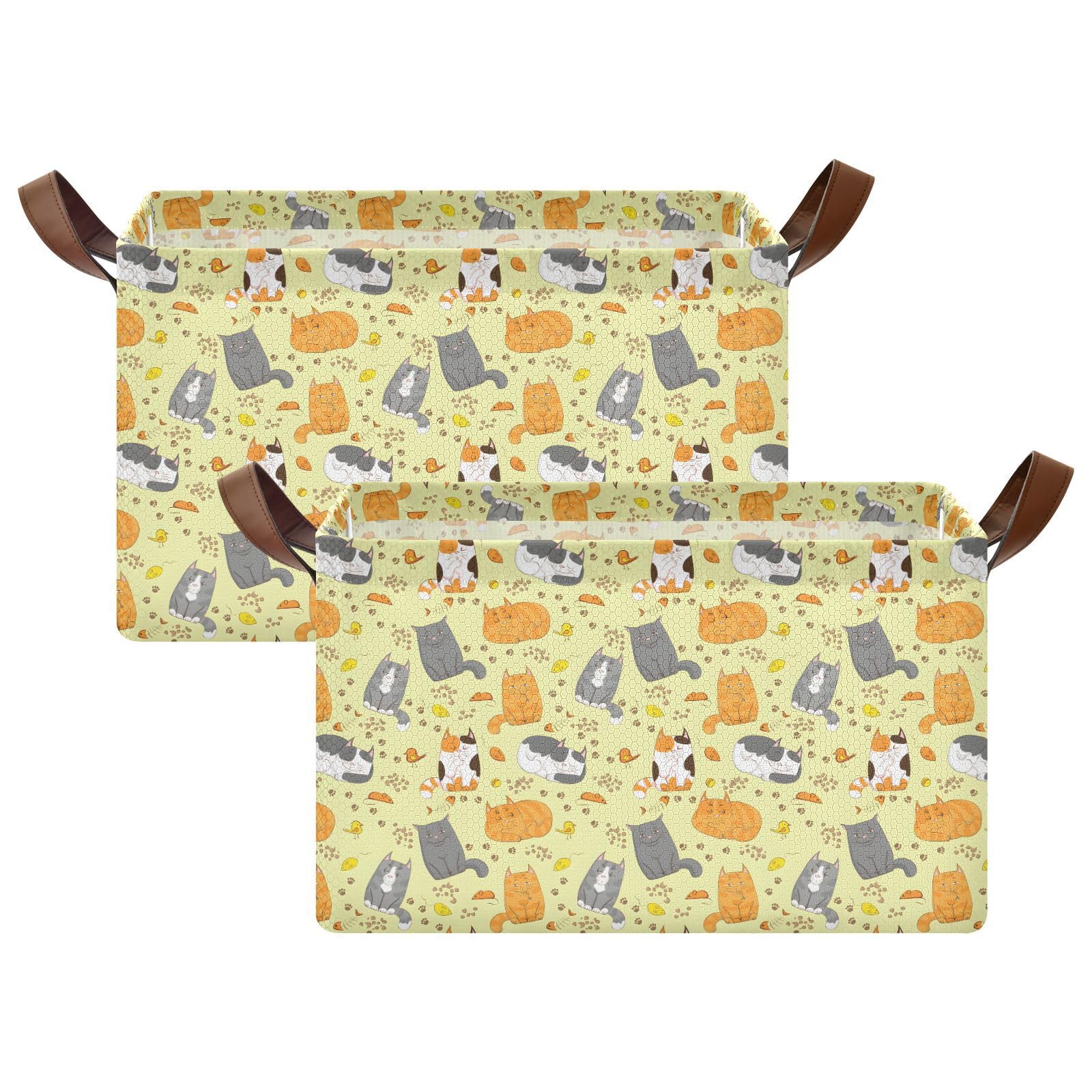 Versatile Toy Storage Bin for Dogs & Cats - Yellow Organizer for Playrooms